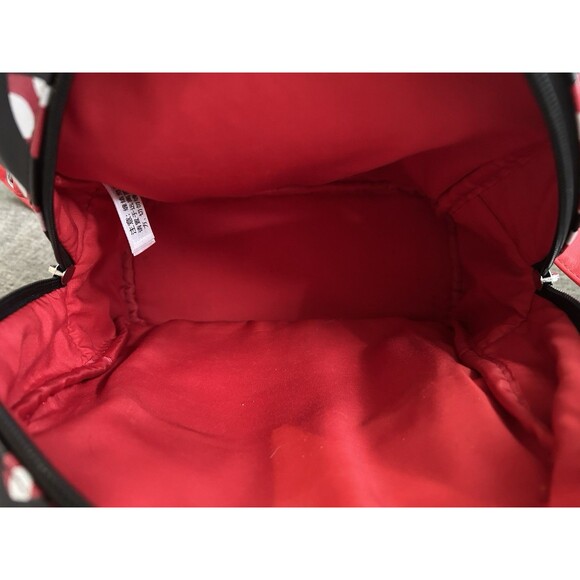 Disney Parks Minnie Mouse Mini Backpack Black Red Polka Dot Bows Adjustable - Picture 8 of 12